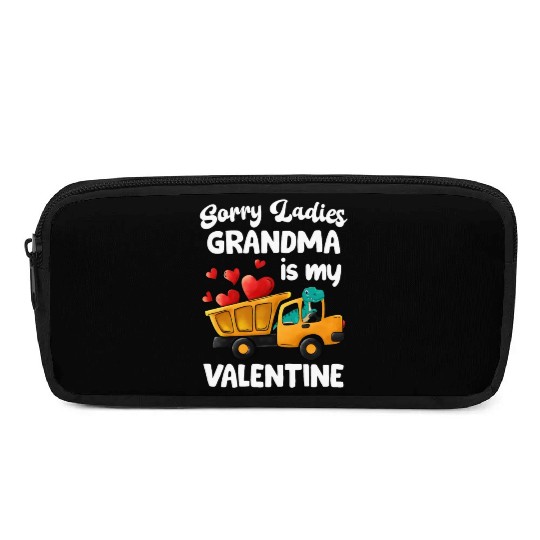 Grandma Is My Valentine Trex Dino Dump Truck Boys Pencil Cases