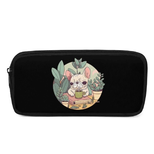 Cute Frenchie, Coffee & Books: A Perfect Pairing Pencil Cases