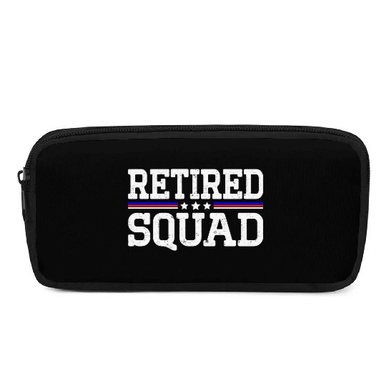 Retirement Patriotic US Flag Retired Squad Pencil Cases