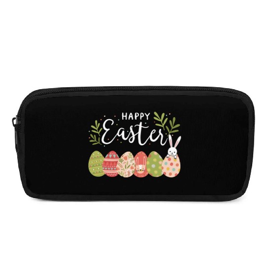 Happy Easter Spring Flowers Bunny Rabbit Egg Hunt Pencil Cases