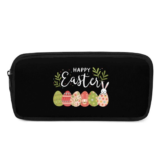 Happy Easter Spring Flowers Bunny Rabbit Egg Hunt Pencil Cases