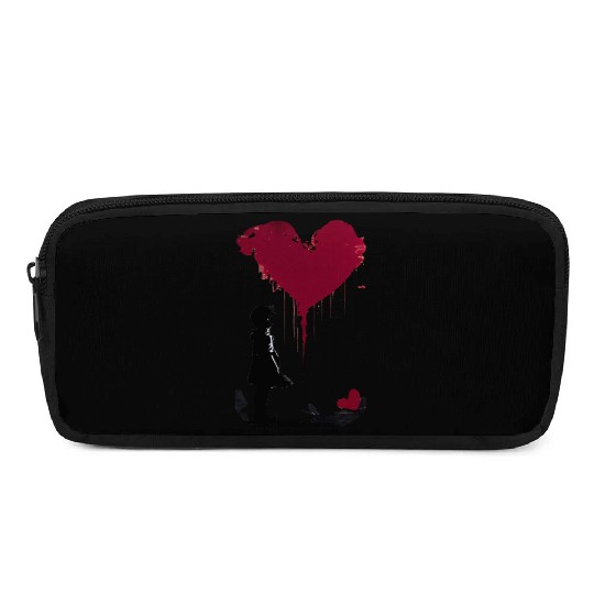 Banksy Love Heart Style Pencil Cases