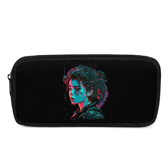 Vaperwave Aesthetic Glitch Anime Retrowave Synthwa Pencil Cases