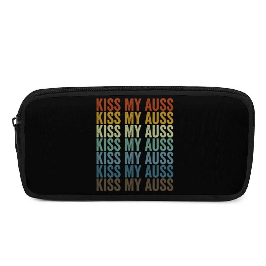 Kiss My Auss Australian Shepherd Dog Dog Lover Pencil Cases
