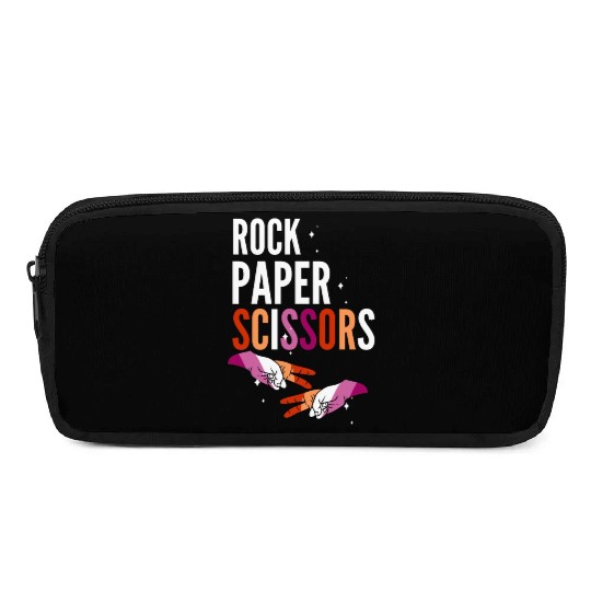 Rock Paper Scissors Lesbian LGBT Pride Lesbian Pencil Cases