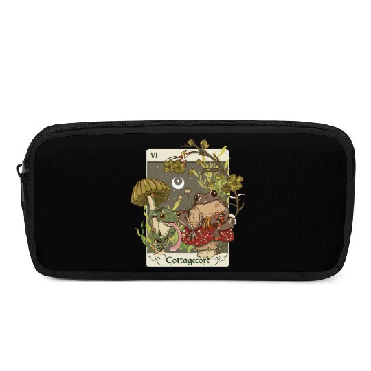 Swamp Mushroom Frog Cottagecore Tarot Card Aesthet Pencil Cases