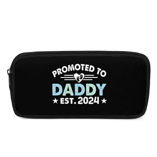 Promoted to daddy 2024 daddy to be Pencil Cases