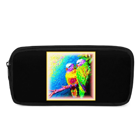 A Vibrant and Joyful Rainbow Birds. Buy Now Pencil Cases