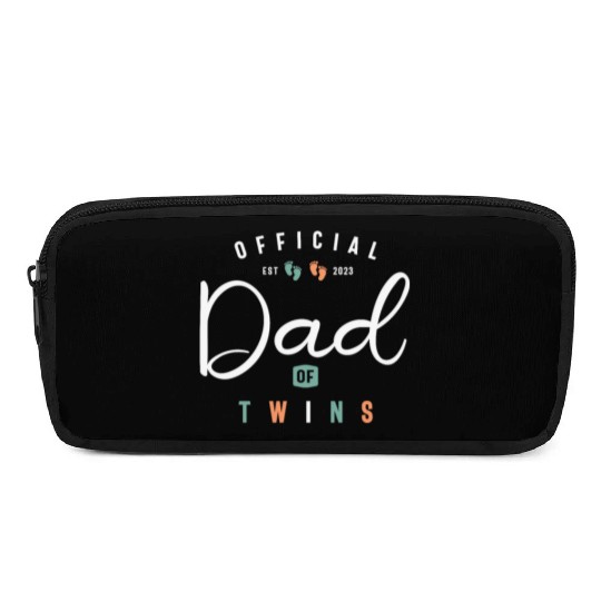 Dad of Twins Funny New Daddy To Be Expecting 2023 Pencil Cases