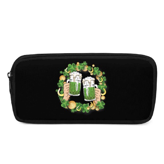 St. Patrick's Day Irish Green Beer, Wine Cups Pencil Cases