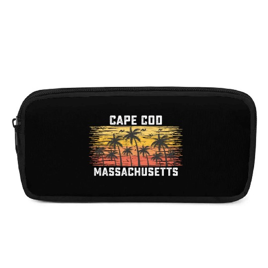 Cape Cod Massachusetts Summer Retro VIntage Pencil Cases