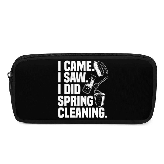 Funny Spring Cleaning Design Pencil Cases