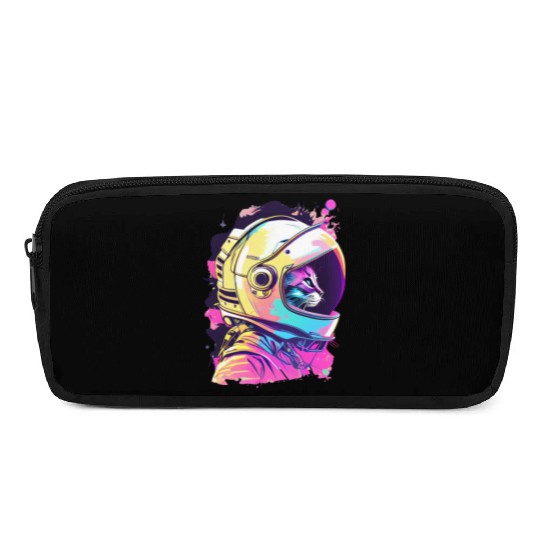 Aesthetic Vaporwave Space Cat 80s 90s Astronaut Pencil Cases