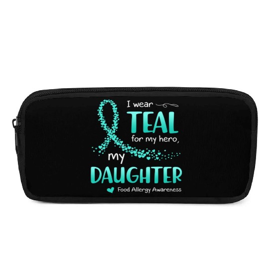 I Wear Teal For Daughter Food Allergy Awareness Pencil Cases