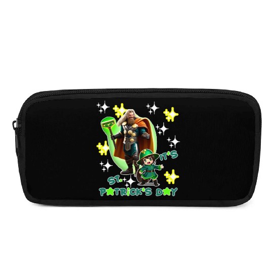 Kids St. Patrick's Day Shamrock "Thor, anime" Pencil Cases