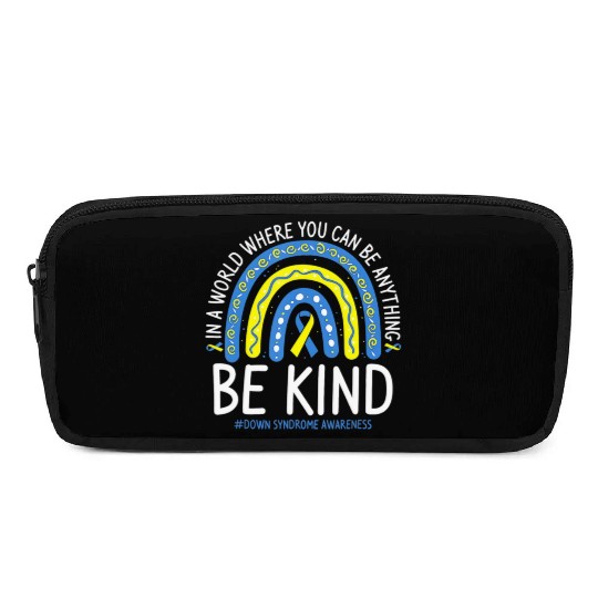Be Kind Rainbow World Down Syndrome Awareness Day Pencil Cases