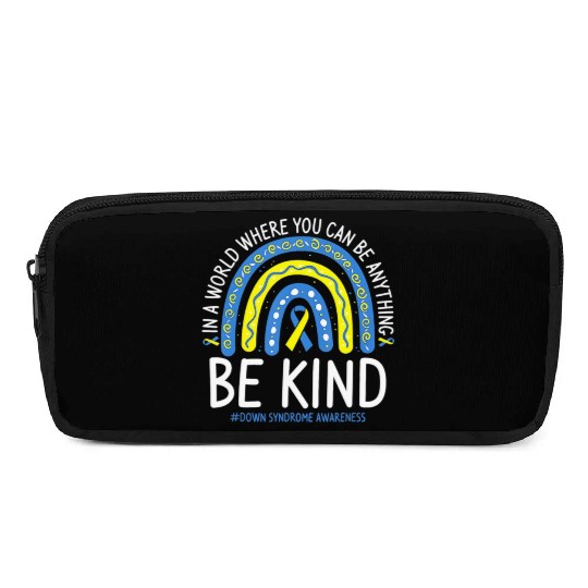 Be Kind Rainbow World Down Syndrome Awareness Day Pencil Cases