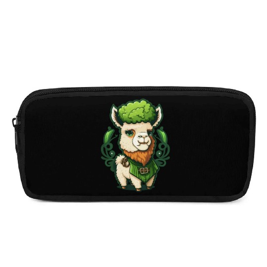 Sweet St Patrick's Day Lama Pencil Cases