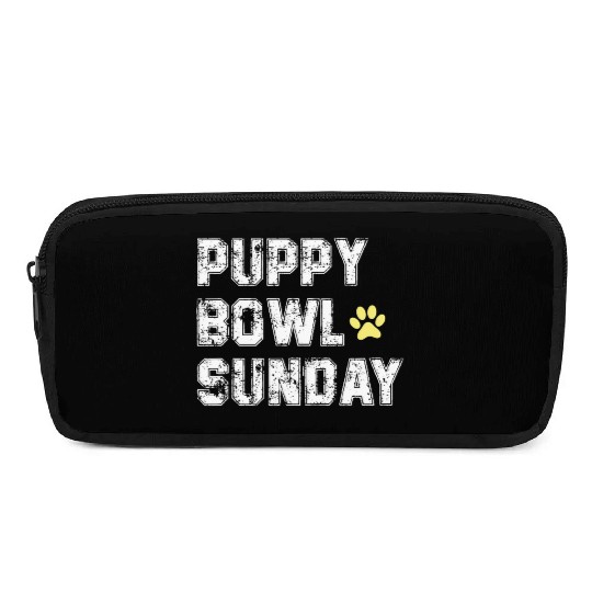 Puppy Bowl Sunday Funny Present Ideaes Dog for Men Pencil Cases