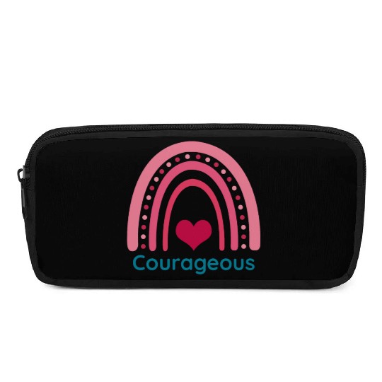 Courageous Viva Magenta Boho Rainbow Pencil Cases