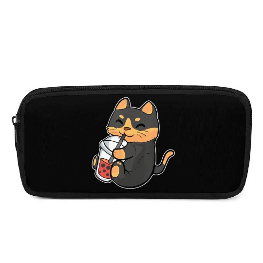 Cat Lover Bubble Tea Anime Figure Boba Milk Manga Pencil Cases