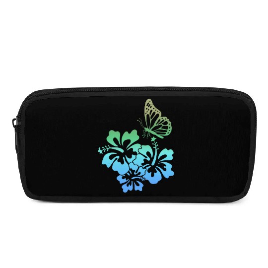 Coconut Girl Aesthetic Hibiscus Butterfly Pencil Cases