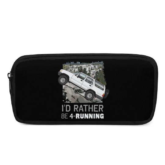 4 running White Pencil Cases