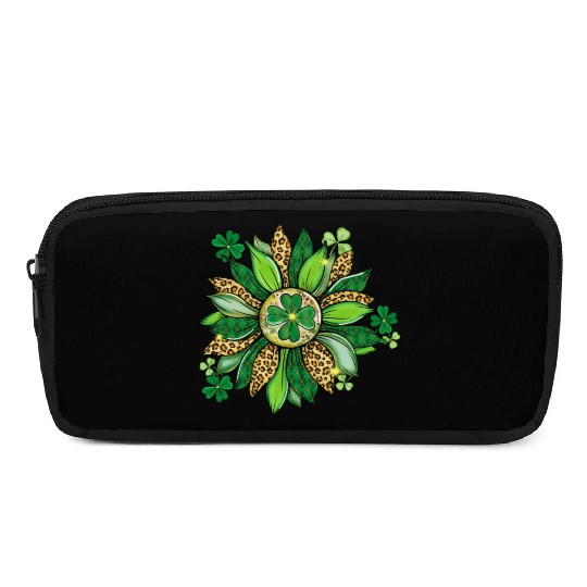 Sunflower Green With Leopard Pencil Cases