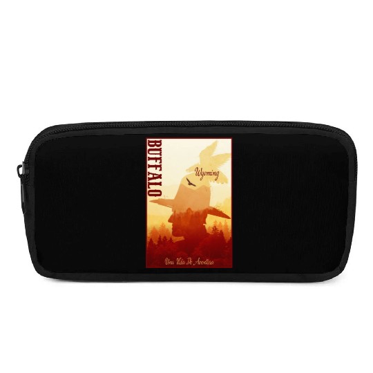 Buffalo Wyoming wild west town Pencil Cases