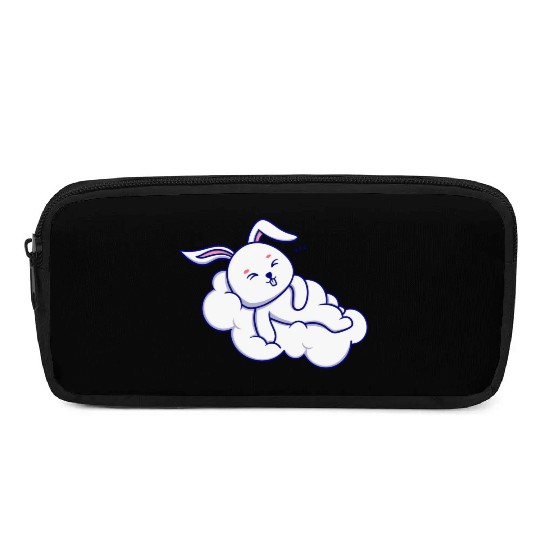 Cute sleep bunny cartoon icon illustration gifts Pencil Cases