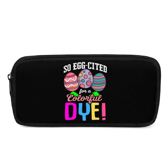 Easter Colorful Egg Dye Rabbit Egg Hunt Pencil Cases