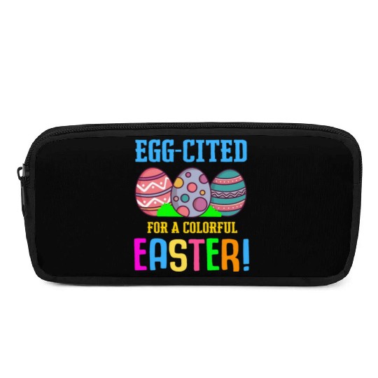 Easter Colorful Egg Dye Rabbit Egg Hunt Pencil Cases