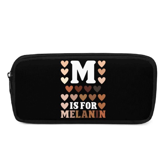 Black history month m for melanin african american Pencil Cases