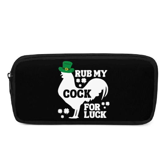 Rub My Cock for Good Luck, Funny St Patrick's Day Pencil Cases