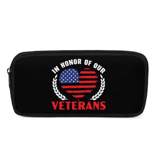 Patriotic Veteran USA Flag American Memorial Day Pencil Cases