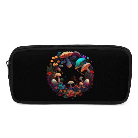 psychedelic art trippy patterns mushroom Pencil Cases