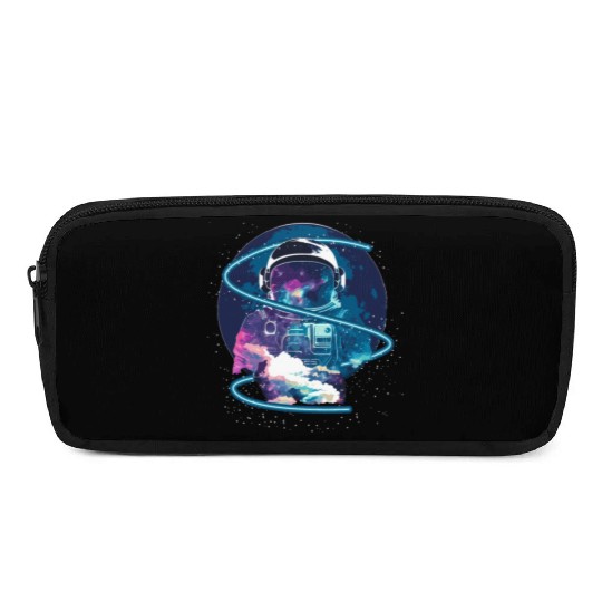 Galaxy Astronaut Full Moon Astronomy Space Science Pencil Cases