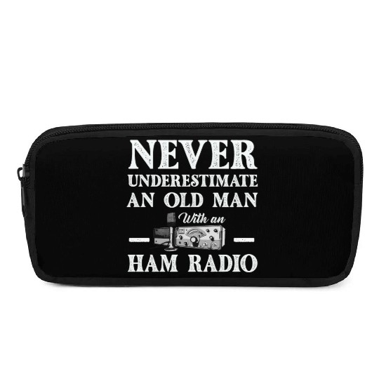 Never Underestimate An Old Man With A Ham Radio Pencil Cases