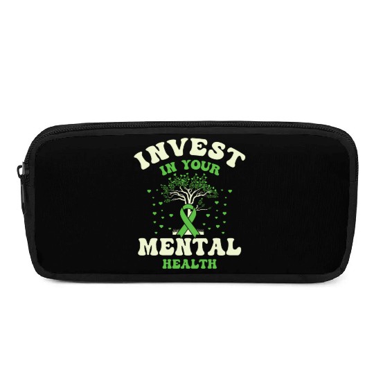 Invest In Your Mental Health Awareness Depression Pencil Cases