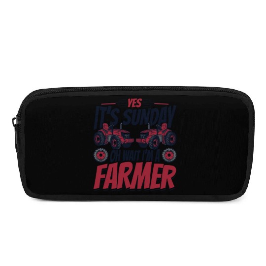 It's Sunday Oh Wait I'm A Farmer Agribusiness Pencil Cases