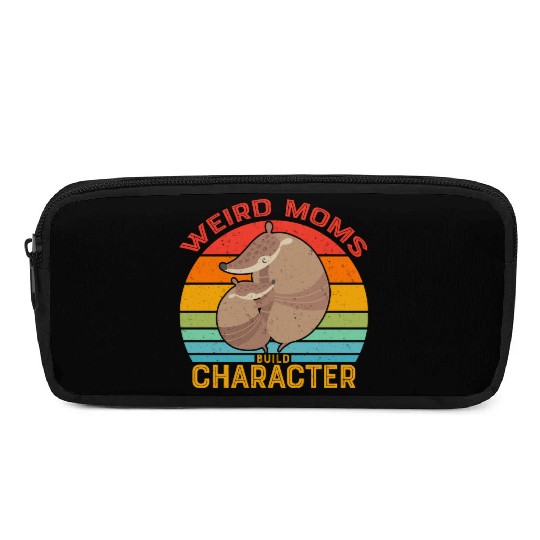Vintage Weird Moms Build Character Armadillo Pencil Cases
