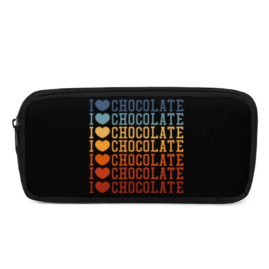 I Love Chocolate Retro Vintage Pencil Cases