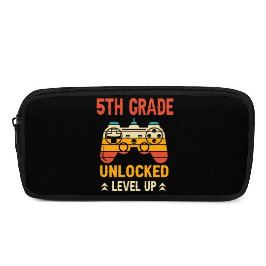 5th Grade Unlocked Level Up Video Gamer Pencil Cases
