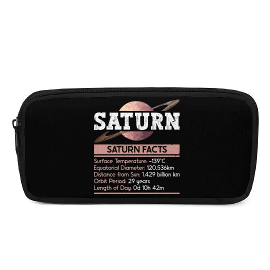 Saturn Planet Facts Space Lover Solar System Pencil Cases