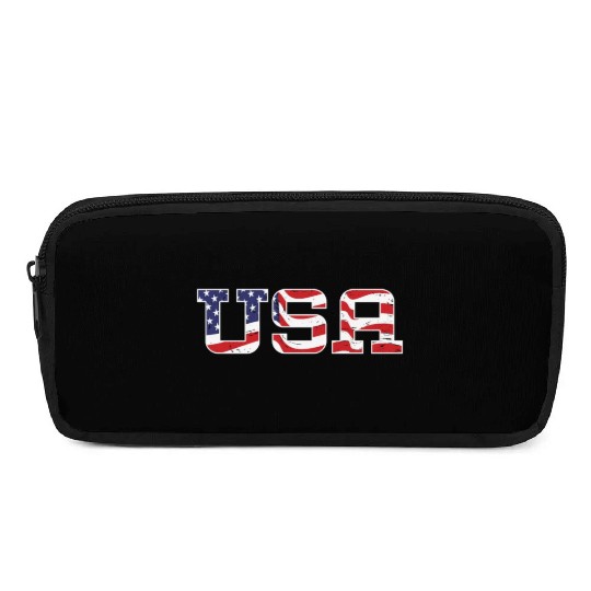 Patriotic America USA Flag 4th Of July American Pencil Cases