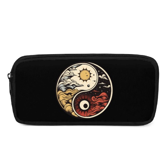 Sun and moon yin yang Pencil Cases