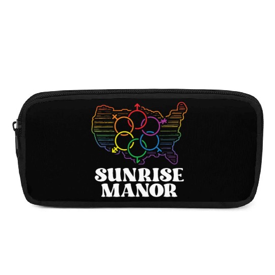 Sunrise Manor Pride Flag Pride Month LGBTQ Flag Pencil Cases