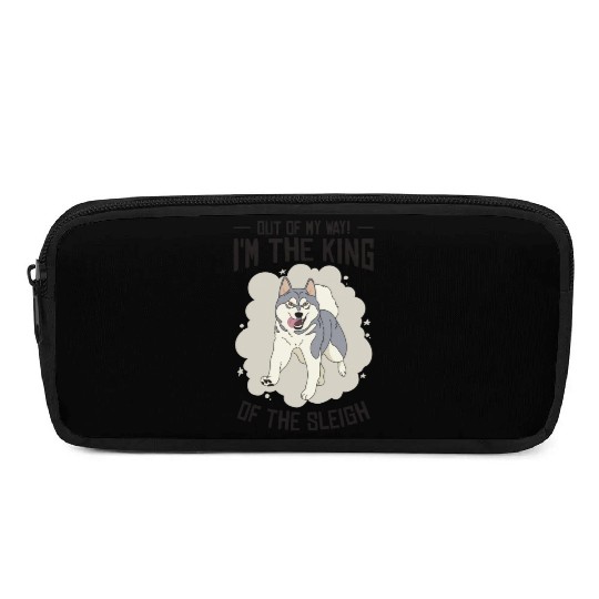 Husky Sledding King Of The Sleigh Sled Dog Racing Pencil Cases
