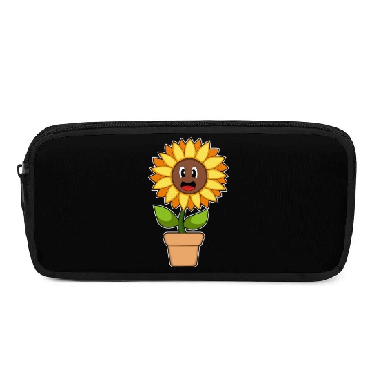 Plant Pot Sunflower Flower Pencil Cases