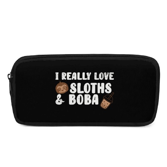 Cute Lazy Sloth Boba Tea Sweet Bubble Tea Pencil Cases